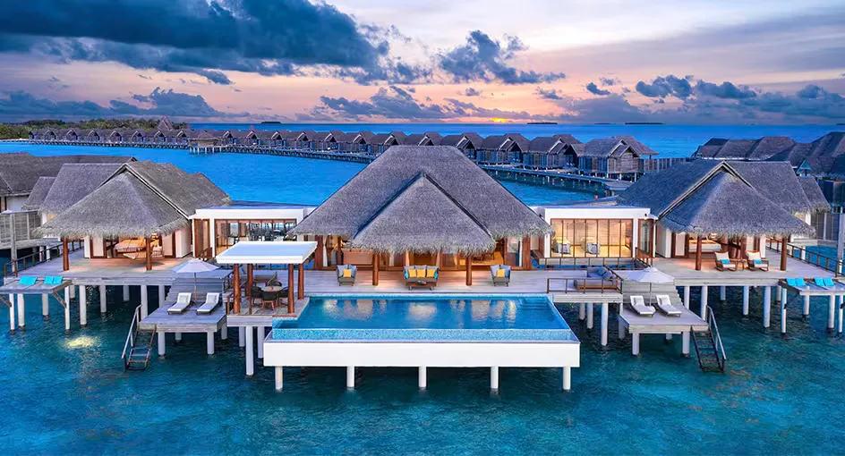 Anantara Kihavah two bedroom over water pool residence, Baa Atoll Maldives