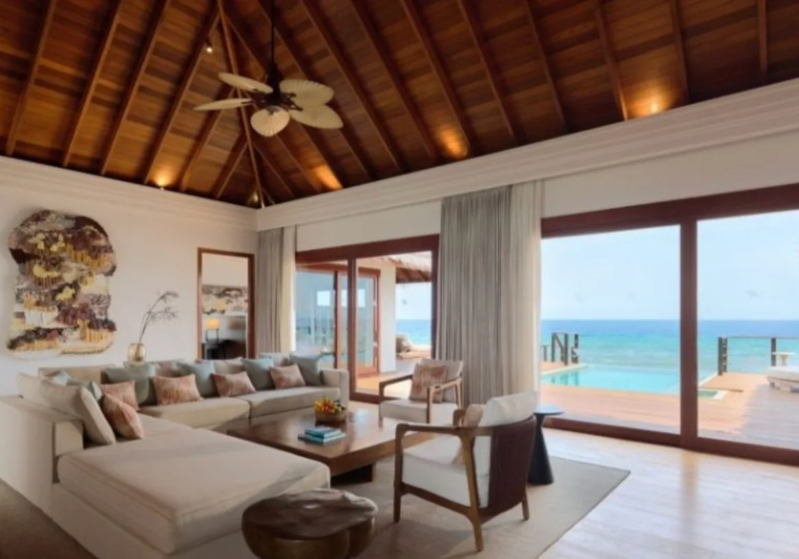 Dusit Thani Maldives two bedroom overwater pool pavilion, Baa Atoll