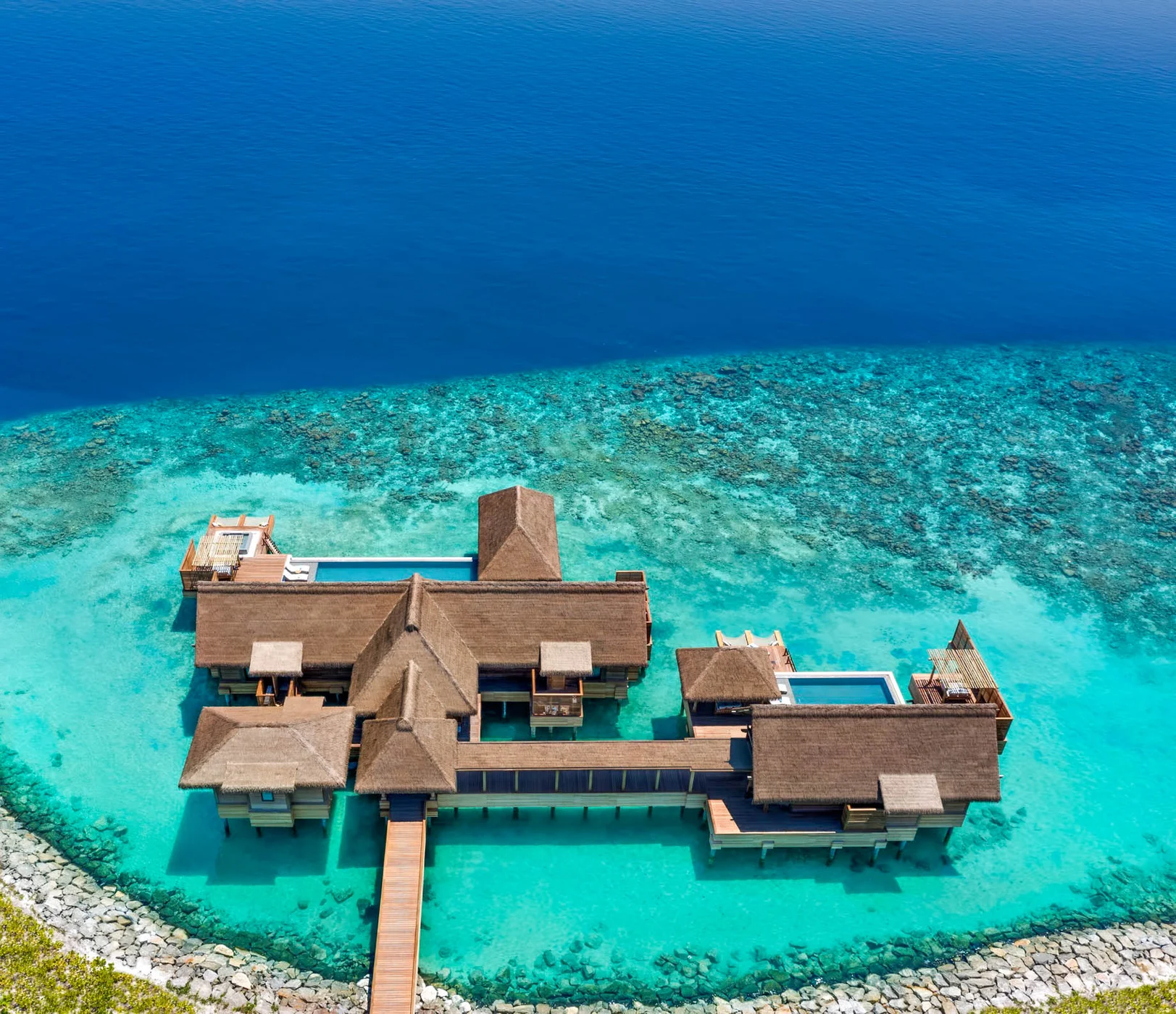 Waldorf Astoria Maldives Ithaafushi official resort view 2